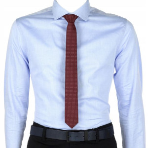 Krawat z jedwabiu CALVIN KLEIN bordowy ONE SIZE