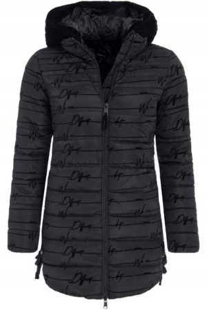 DESIGUAL czarna kurtka z odpinanym kapturem 38