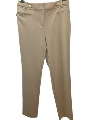 Beżowe eleganckie spodnie damskie Calvin Klein 42