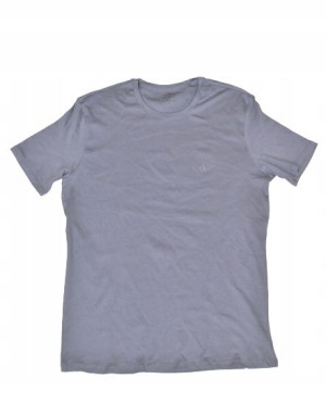 Bawełniana męska koszulka Calvin Klein grafit XL