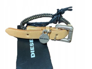 Bransoletka skórzana zamek Diesel A-ZIPPER