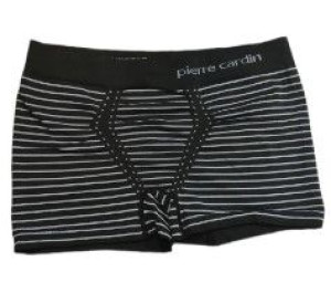 bokserki czarne paski Pierre Cardin M