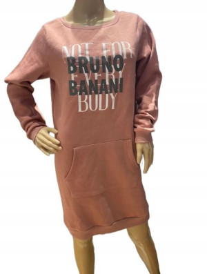 Bruno Banani sukienka bluza kieszenie róż logo M
