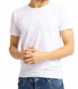 Biały bawełniany męski T-shirt Bruno Banani L