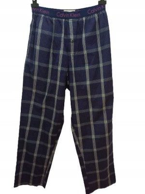 Fioletowe spodnie od piżamy w kratę Calvin Klein M