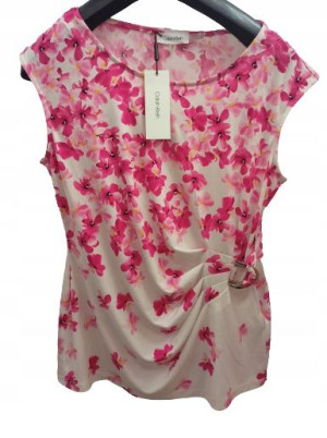 Elegancka bluzka damska kwiatki Calvin Klein M