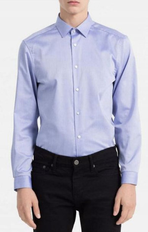 CALVIN KLEIN niebieska KOSZULA męska 37