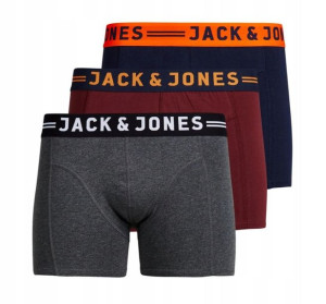 JACK&JONES bawełniane bokserki męskie XL 3-pak