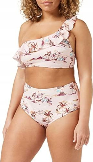 Iris&Lilly komplet bikini różowe falbany 3XL