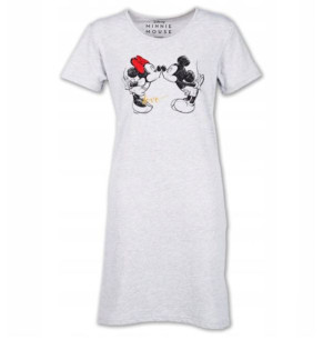 Bawełniana koszula nocna MINNIE MOUSE szara L