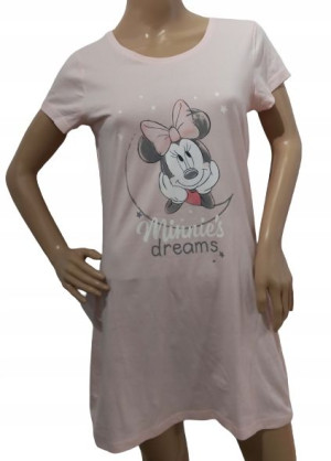 Bawełniana koszula nocna MINNIE MOUSE różowa S