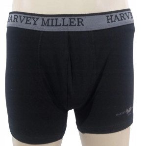 Bawełniane czarne bokserki męskie Harvey Miller L