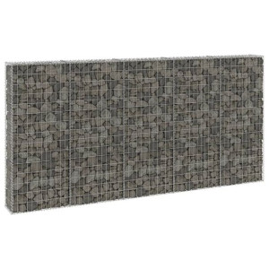 Ściana Gabionowa, Mur, Kosz Gabion Stal Galwanizowana 300 X 30 X 150 Cm