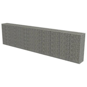 Ściana Gabionowa, Mur, Kosz Gabion Stal Galwanizowana 600 X 50 X 150 Cm