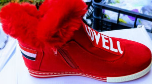 Zamszowe Buty Botki Czerwone damskie LOVE r.38