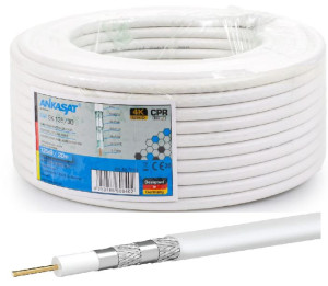 Kabel antenowy koncentryczny RG6 135dB 1,1mm 30m 4K DVB-T2