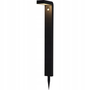 Lampa solarna ogrodowa wbijana czarna 80 cm