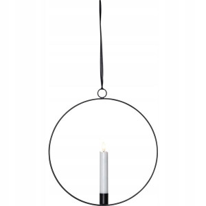 Lampa wisząca w formie pierścienia ze świecą