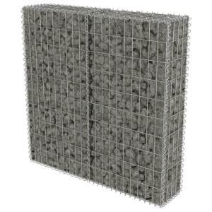 Ściana Gabionowa, Mur, Kosz Gabion Stal Galwanizowana 100 X 20 X 100 Cm
