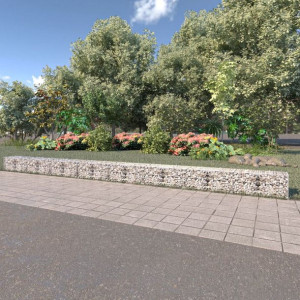 Ściana Gabionowa, Mur, Kosz Gabion Stal Galwanizowana 900 X 50 X 50 Cm