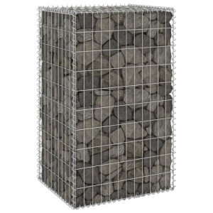 Ściana Gabionowa, Mur, Kosz Gabion Stal Galwanizowana 60 X 50 X 100 Cm