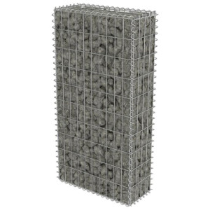 Ścianka Gabionowa Gabion Kosz Z Pokrywą Stal Galwanizowana 50 X 20 X 100 Cm