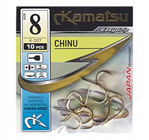 Haczyki KAMATSU Japan - CHINU Gold - Łopatka nr 8