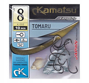 Haczyki KAMATSU Japan - TOMARU Black - Kółko nr 8