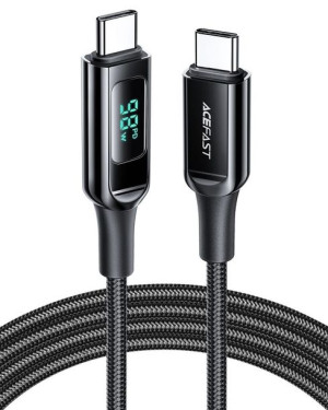 ACEFAST kabel Typ C do Typ C 5A PD100W LCD C6-03 2m czarny
