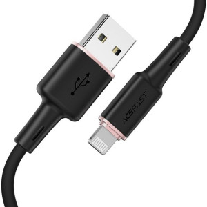 ACEFAST kabel USB A do Lightning 8-pin MFI 2,4A C2-02 silicone 1,2m czarny