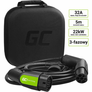 Green Cell-Kabel GC EV Type 2 22kW 5m do ładowania Tesla Model 3/S/X,Leaf