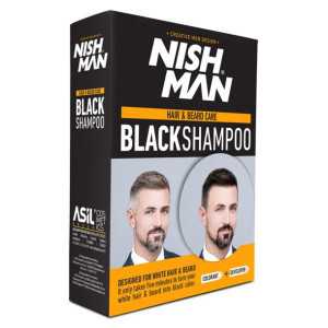 Szampon do maskowania siwych włosów Nishman Hair&Beard Care Black Shampoo