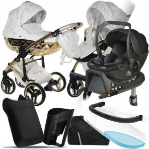 Wózek 4w1 Junama Heart Błysk 01 I York Baza Isofix