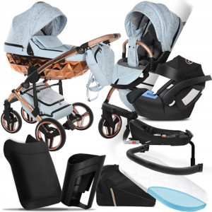 Wózek 4w1 Junama Heart Błysk 05 I Cybex Aton Baza