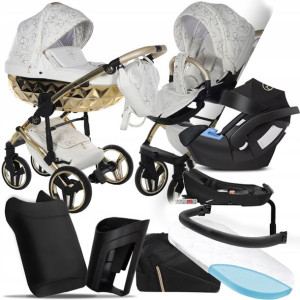 Wózek 4w1 Junama Heart Błysk 01 I Cybex Aton Baza