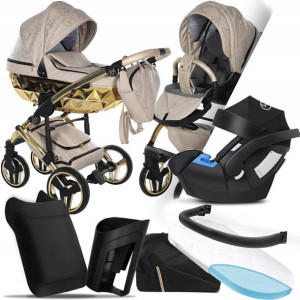 Wózek 3w1 Junama Heart Błysk 07 I Cybex Aton 5