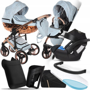 Wózek 3w1 Junama Heart Błysk 05 I Cybex Aton 5
