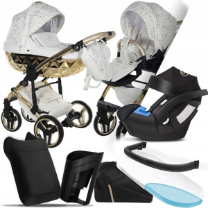 Wózek 3w1 Junama Heart Błysk 01 I Cybex Aton 5