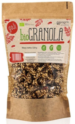 Granola Z Goji Bezglutenowa Bio 320 G - Papagrin