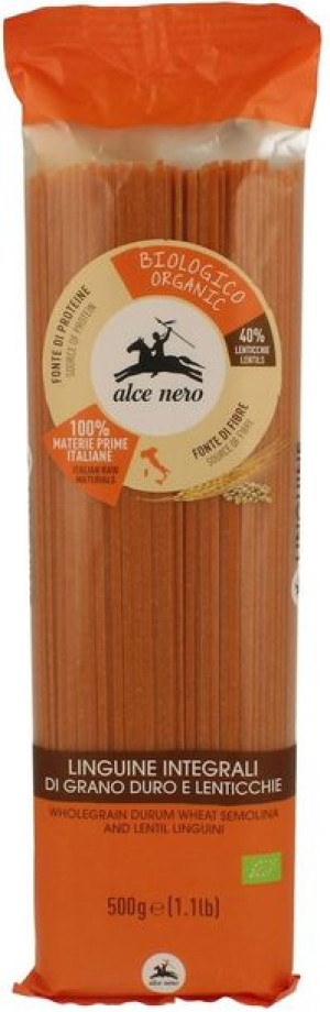 Makaron (semolinowy Z Czerwoną Soczewicą) Spaghetti Bio 500 G - Alce Nero