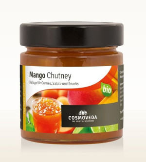 Mango Chutney Pikantne Bezglutenowe Bio 225 G - Cosmoveda
