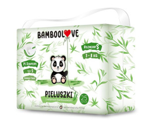 Pieluchy Z Włóknem Bambusowym Rozmiar S 3 - 8 Kg (25 Szt.) - Bamboolove
