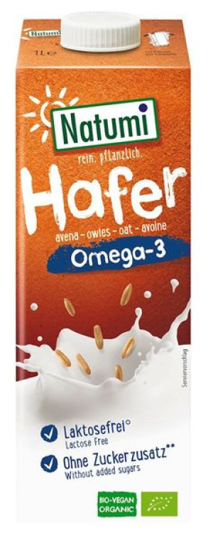 Napój Owsiany Omega-3 Bez Dodatku Cukrów Bio 1 L - Natumi