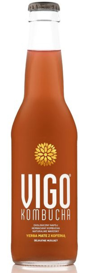 Kombucha Z Yerbą Mate Bezglutenowa Bio 330 Ml - Vigo
