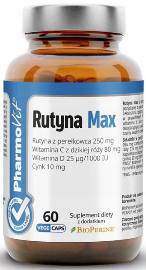 Rutyna Max Bezglutenowa 60 Kapsułek 31,5 G - Pharmovit (clean Label)