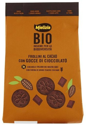 Ciastka Frollini Kakaowe Z Kroplami Gorzkiej Czekolady Bio 300 G - Mielizia