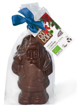 Mikołaj Z Ciemnej Czekolady 75% Z Solą Bio 75 G - Cocoa (produkt Sezonowy)