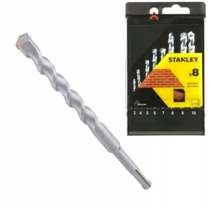 Stanley Zestaw Wierteł Do Betonu Walcowe 8x 3-10mm