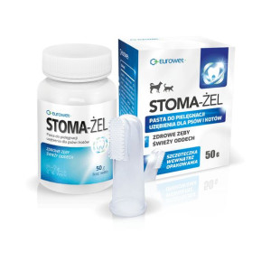 Eurowet Stoma Żel Pasta + szczoteczka do czyszczenia zębów dla psów i kotów