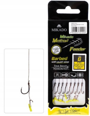 Haczyki Method Feeder MIKADO Plecionka STOPER nr12